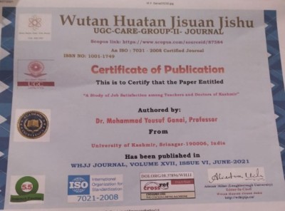 Certificate  of Publication